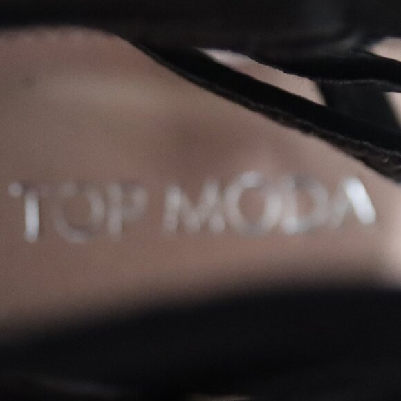 Like New Top Moda Gladiator style zip back heels Size 10 - Picture 6 of 14